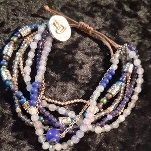 Demdaco Blue and Silver Multi-Strand Bracelet